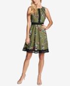 Guess Floral-print & Lace Fit & Flare Dress