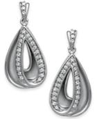 Diamond Teardrop Earrings In Sterling Silver (1/4 Ct. T.w.)
