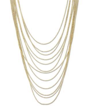 2028 Gold-tone Multi-row Chain Necklace
