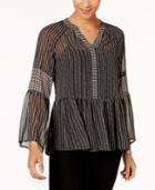 Style & Co Sheer High-low Top, Created For Macy's