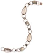 Anne Klein Rose Gold-tone Multi-stone Flex Bracelet