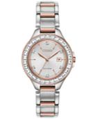 Citizen Eco-drive Women's Silhouette Crystal Two-tone Stainless Steel Bracelet Watch 31mm