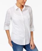 Charter Club Cotton Embroidered Shirt, Only At Macy's