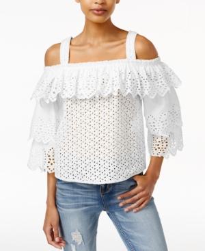Endless Rose Cotton Cold-shoulder Top