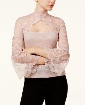 Guess Kaliko Mock-neck Lace Top