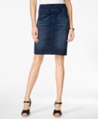 Style & Co. Pull-on Punk Wash Denim Skirt, Only At Macy's
