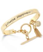 Bcbgeneration Gold-tone Choose Happiness Bangle Bracelet