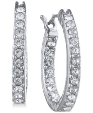 Givenchy Pave 1/2 Hoop Earrings
