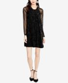 Rachel Rachel Roy Velvet Illusion-sleeve Dress