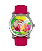 Bertha Quartz Gisele Collection Silver And Pink Leather Watch 38mm