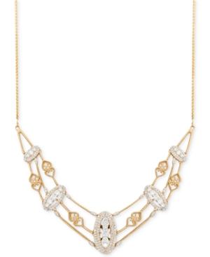 Wrapped In Love Antique Diamond Frontal Necklace (1-1/2 Ct. T.w.) In 14k Gold