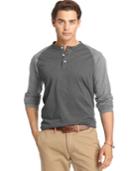 Izod Big And Tall Colorblocked Long-sleeve Henley