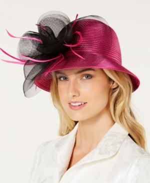 August Hats Satin Stripe Luxurious Cloche