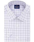 Eagle Men's Classic-fit Non-iron Purple Check Dress Shirt