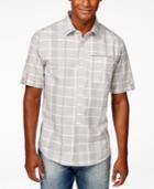 Sean John Men's Linear Textured Plaid Short-sleeve Shirt