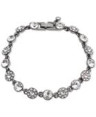 Givenchy Hematite-tone Crystal And Pave Link Bracelet