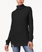 Polly & Esther Juniors' Lace-up Turtleneck Tunic Sweater