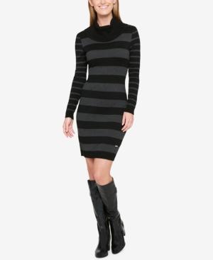 Tommy Hilfiger Striped Cowl-neck Sweater Dress