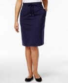 Karen Scott Petite Drawstring Skirt, Only At Macy's