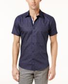 Ryan Seacrest Distinction Men's Slim-fit Blue Printed Shirt, Created For Macy's