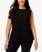 Calvin Klein Plus Size Sleeveless Ribbed Textured Top