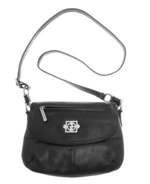 Giani Bernini Handbag, Nappa Leather Saddle Flap Bag