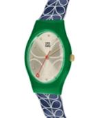 Orla Kiely Watch, Navy Stem Strap With Buckle Closure