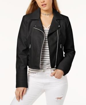 Coffeeshop Asymmetrical Faux-leather Jacket
