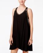 City Studios Juniors' Crochet-trim Swing Dress