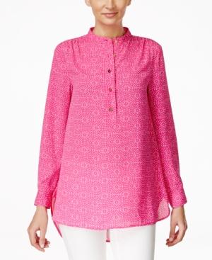 Cece By Cynthia Steffe Printed High-low Shirt
