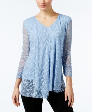 Alfani Draped Burnout Top, Only At Macy's