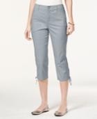 Style & Co. Petite Tummy-control Lace-up Capri Pants, Only At Macy's