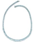 Sky Blue Topaz Graduated All-around Collar Necklace (54 Ct. T.w.) In Sterling Silver