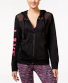 Material Girl Active Love Mesh-trim Hoodie, Only At Macy's