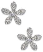 Inc International Concepts Silver-tone Pave Flower Stud Earrings, Only At Macy's