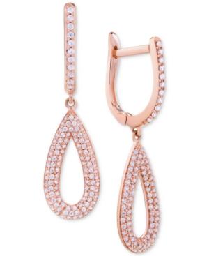 Wrapped In Love Diamond Pave Teardrop Drop Earrings (1/2 Ct. T.w.) In 14k Rose Gold, Created For Macy's