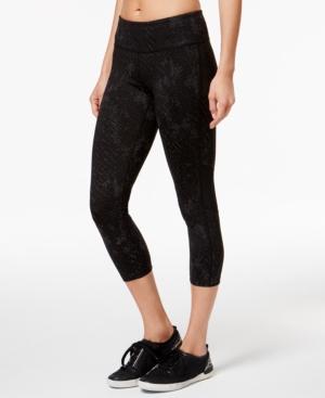 Calvin Klein Performance Reflective Snake-print Capri Leggings
