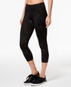 Calvin Klein Performance Reflective Snake-print Capri Leggings