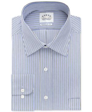 Eagle Non-iron Sapphire Stripe Dress Shirt