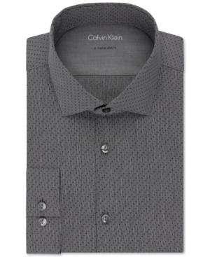 Calvin Klein X Extra Slim-fit Smoke Pindot Dress Shirt