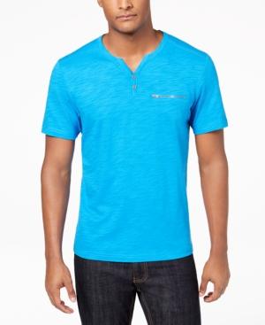 Inc International Concepts Men's Henley Zipper Pocket Fashion T-shirt, Created For Macy's