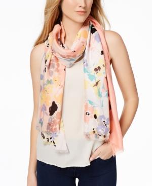 Calvin Klein Ombre Floral-print Soft Scarf