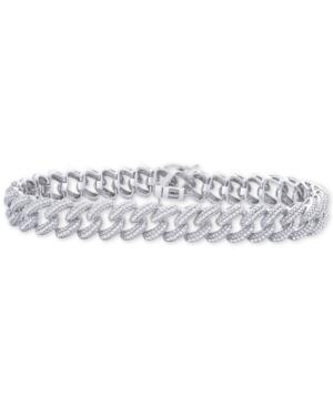 Diamond Link Bracelet (1 Ct. T.w.) In Sterling Silver