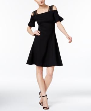 Yyigal Cold-shoulder Fit & Flare Dress, A Macy's Exclusive