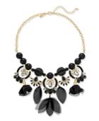 I.n.c. Gold-tone Stone, Crystal & Mesh Fabric Statement Necklace, Created For Macy's