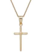 Giani Bernini Cross Pendant Necklace In 24k Gold Over Sterling Silver
