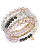 C.a.k.e. By Ali Khan 5-piece Gold-tone Multi-stone Stretch Bracelet