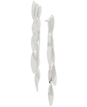 Robert Lee Morris Soho Silver-tone Leaf Linear Drop Earrings