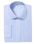 Brooks Brothers Milano Extra Slim Fit Non-iron Light Blue Stripe Dress Shirt