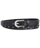 Inc International Concepts Studded Skinny Leather Belt, Created For Macy's